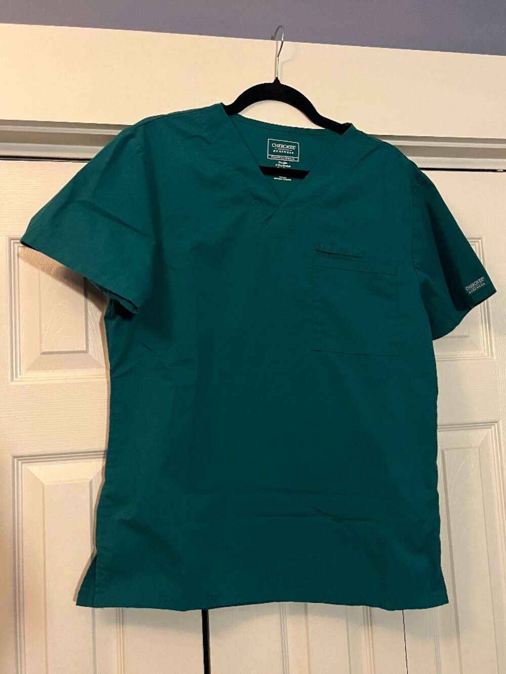 Cherokee Workwear Professional Men's V-Neck Top WW675 Small "Hunter Green" Scrub
